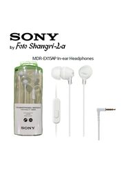 Sony Wired 3.5 mm Jack In-Ear Earphones with Mic, White