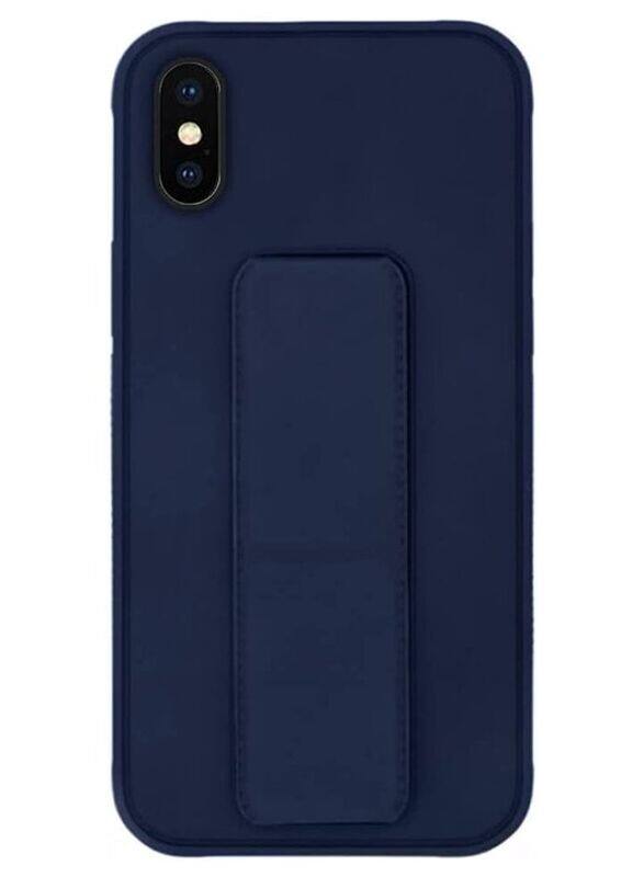 

Zolo Apple iPhone XS Max Finger Grip Holder & Protective Mobile Phone Case Cover, Dark Blue