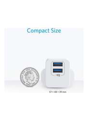 Anker Universal Powerport Compact USB Wall Charger, White