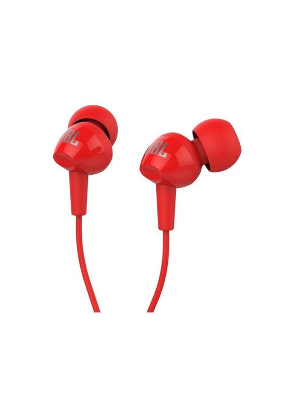 JBL Wired In-Ear Noise Cancelling Earphones, Red