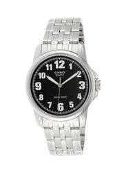 Casio Enticer Analog Watch for Men with Stainless Steel Band, Water Resistant & Chronograph, MTP-1216A-1BDF, Silver/Black