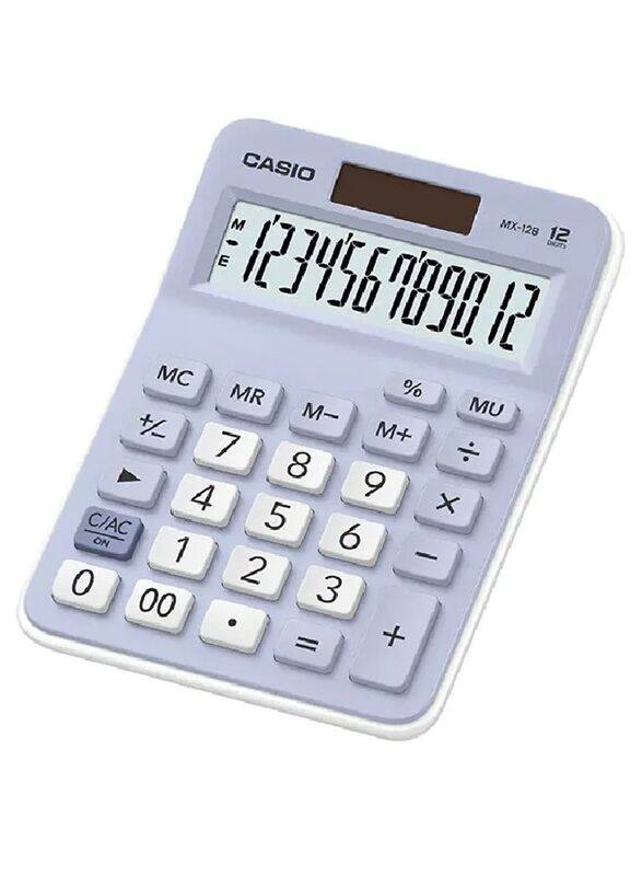 

Casio Value Series 12-Digit Mini Desk Calculator, MX-12B, Blue/White