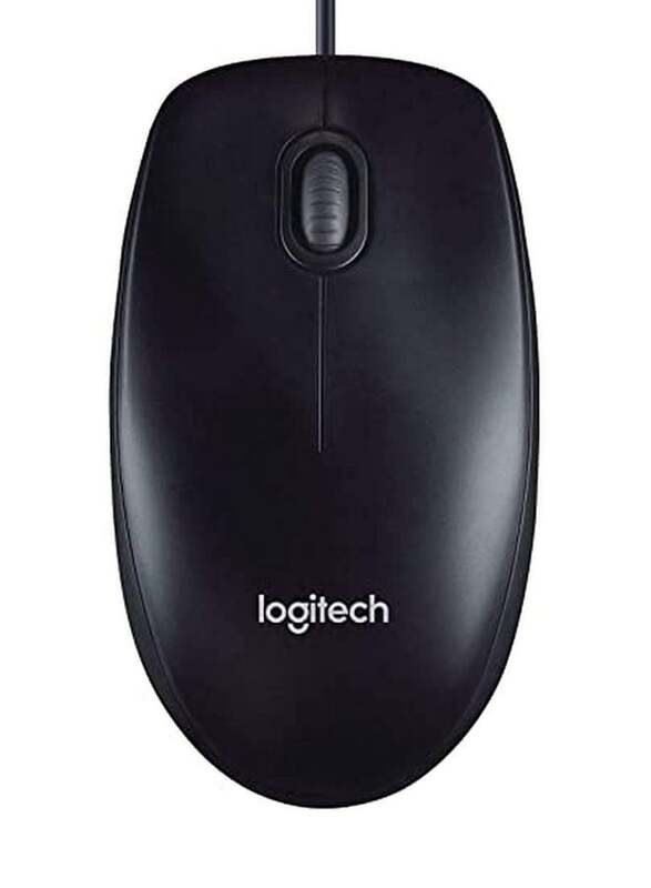 Logitech M90 Full-Size Wired Optical Mouse, Black