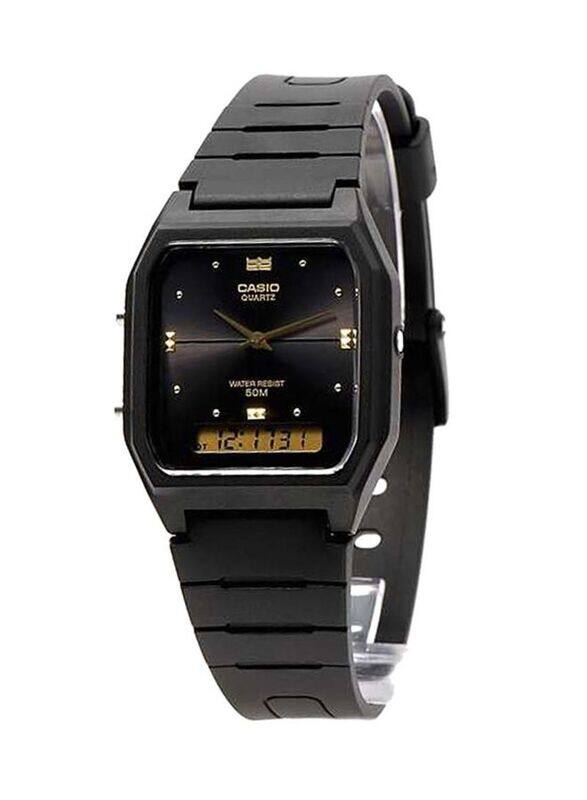 

Casio Analog + Digital Watch for Men with Resin Band, Water Resistant, AW-48HE-1A, Black