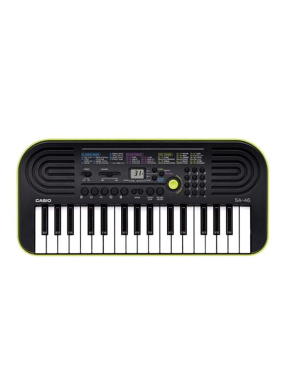 Casio SA-46 8-note Polyphony Musical Keyboard, 32 Keys, Black