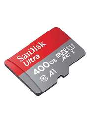 Sandisk 400GB microSD Memory Card, Red/Grey