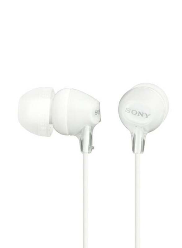 Sony Wired In-Ear Earphones with Mic and Line Control, White