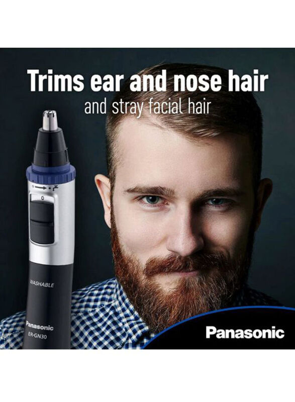 Panasonic Nose & Hair Trimmer, ER-GN30-K, Black/Silver