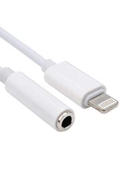 3.5 mm Headphone Jack Adapter, Lightning Male to 3.5 mm Jack for Apple Devices, White