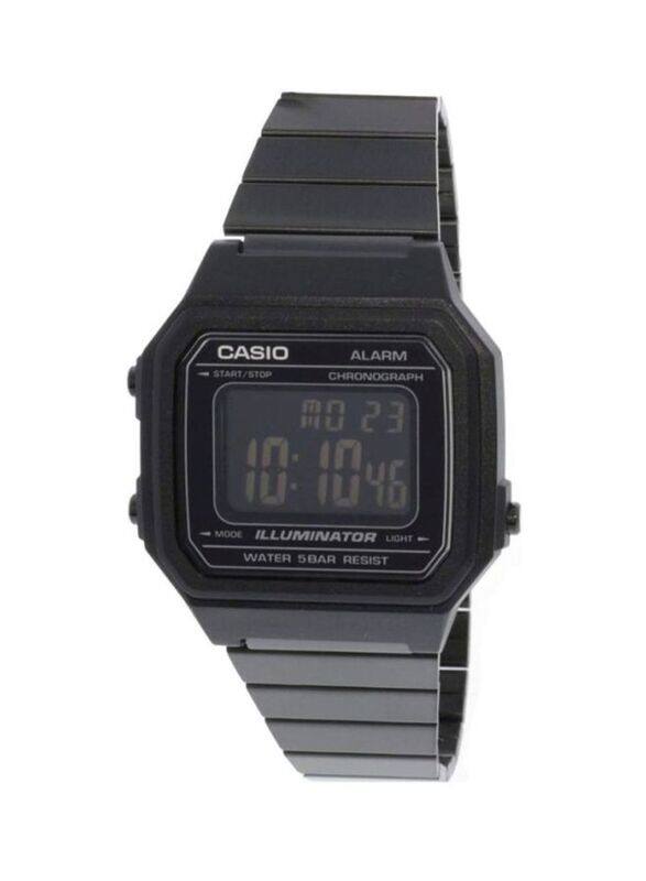 

Casio Timepiece Digital Watch for Unisex with Stainless Steel Band, Water Resistant, B650WB-1B, Black