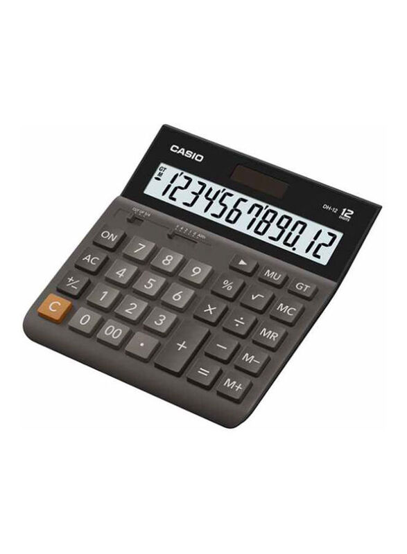 Casio 12-Digits Office Calculator, DH-12-BK-W-DH, Black