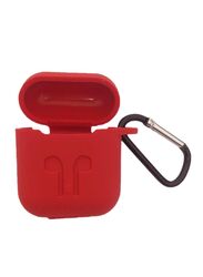 Apple AirPods Protecting Case Cover with Carabiner, Red