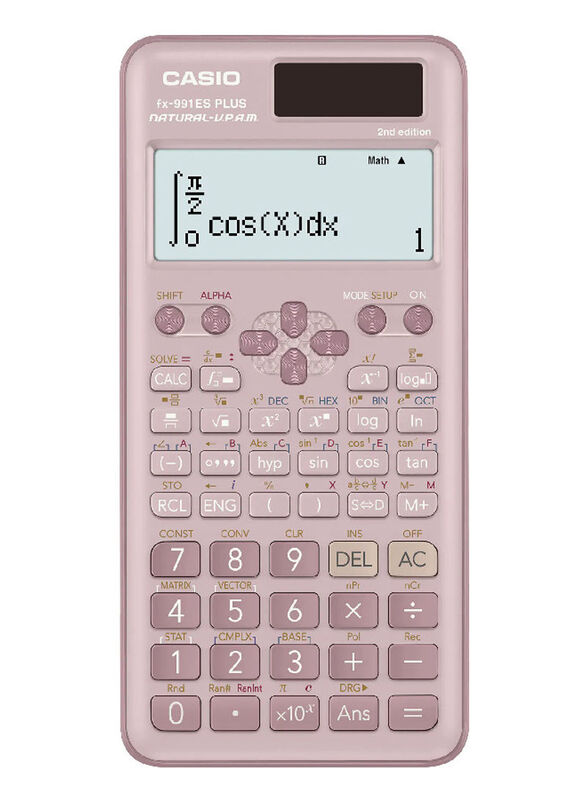 Casio Plus 2nd Edition Standard Scientific Calculator, FX-991ES, Pink