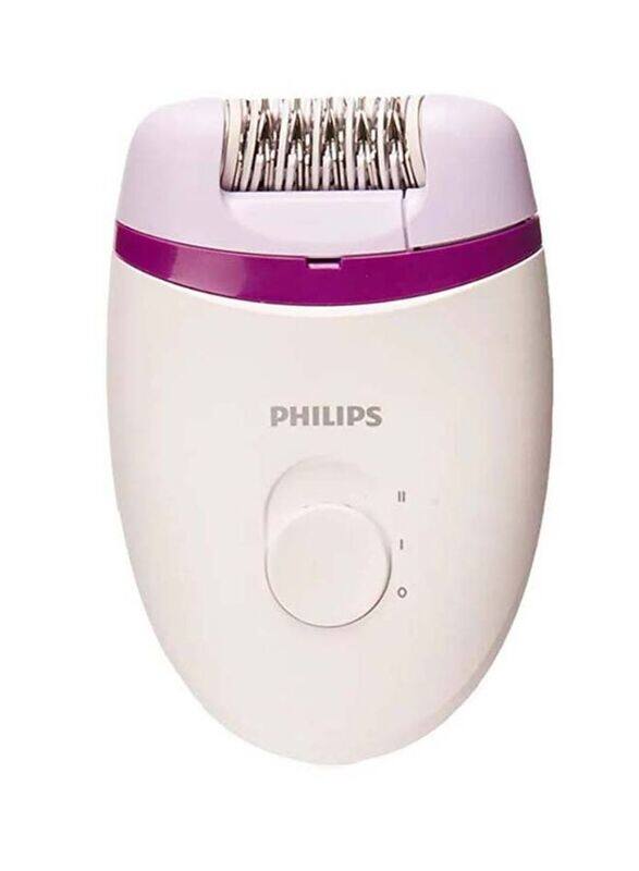 

Philips Satinelle Essential Corded Compact Epilator, BRE225/00, White/Pink