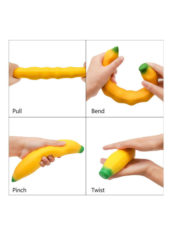 Stretchy Banana Stress Relief Toy, Yellow