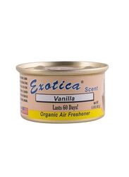 Exotica 2 x 42g Vanilla Organic Car Air Freshener, Cream