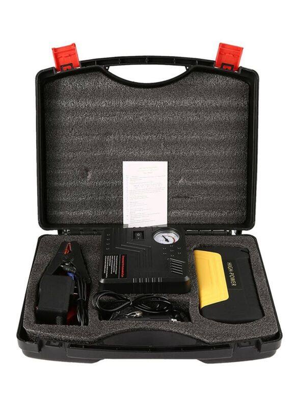 

Generic Car Jump Starter With Air Pump Set, Black