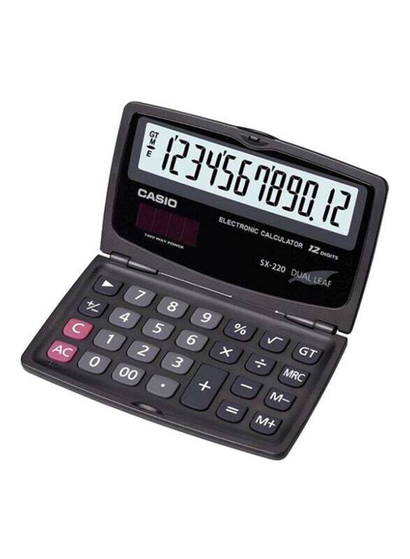 

Casio Portable Calculator, SX-220, Grey/Black