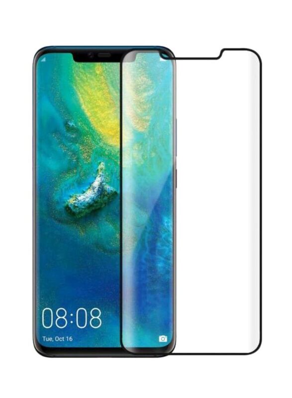 Huawei Mate 20 Pro Mobile Phone Tempered Glass Screen Protector, Clear/Black
