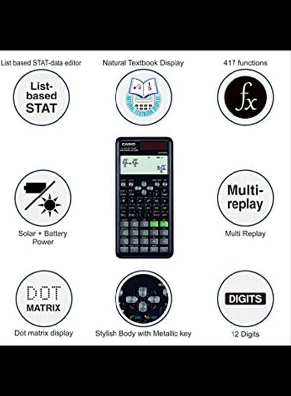Casio Plus 2nd Edition Scientific Calculator, Fx-991Es Black