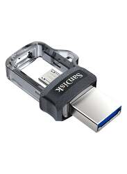 SanDisk 256GB Ultra Dual USB Flash Drive, Silver/Black