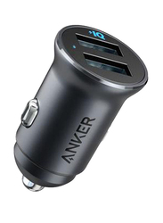 Anker Powerdrive 2 Dual USB Car Charger, 24W, A2727H12, Black