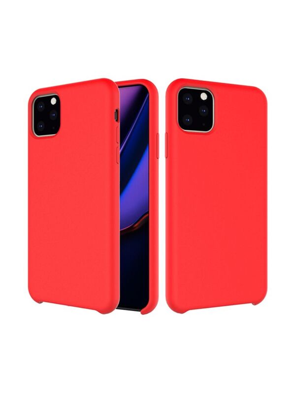 Apple iPhone 11 Pro Max Silicone Protective Mobile Phone Back Case Cover, Red