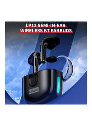Lenovo New LP12 Wireless In-Ear Earbuds, Black