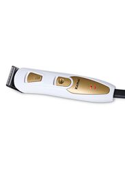 Kemei Rechargeable Electric Professional Hair Trimmer, Km - 1305, White/Gold