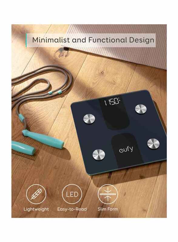 Eufy Smart Weighing Scale with Bluetooth, C1, Black