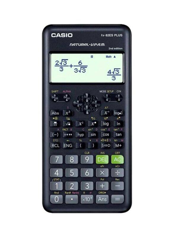 Casio ES Plus Series Scientific Calculator, Black