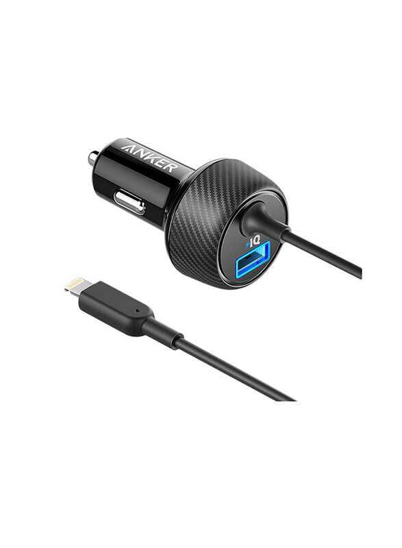 

Anker PowerDrive 2 Elite Car Charger with Connector, A2214H11, Black