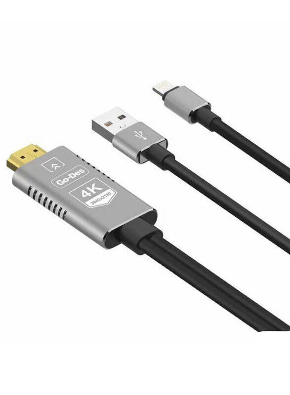 

Go-Des GD 8270 HDMI to USB-A + Lightning, Multicolour