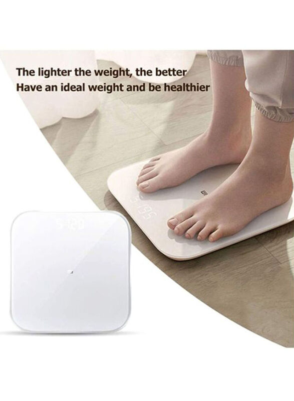 Xiaomi Smart Body Scale 2 Weight Monitor With Hidden LED Display, White