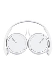 Sony Wired Over-Ear Stereo Headphones with Mic, White