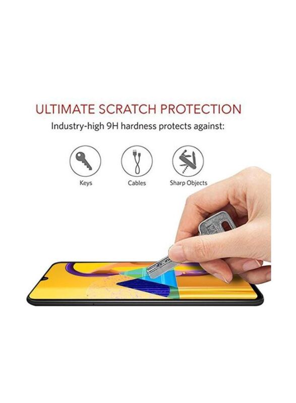 Samsung Galaxy M30S Tempered Glass Screen Protector, 514.14915180.18, Black