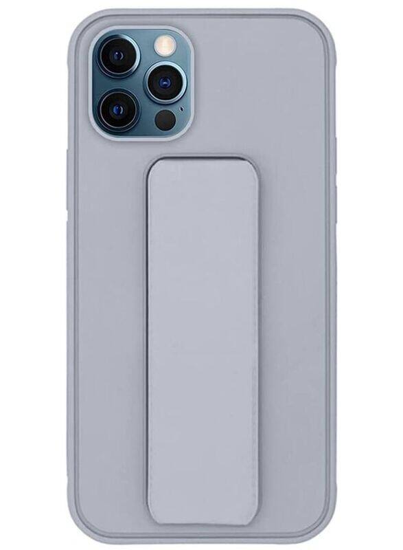 Zolo Apple iPhone 11 Pro Multi-Function Shockproof Protective Finger Grip Holder and Standing Mobile Phone Back Case Cover with Car Magnetic, Grey