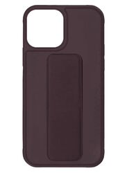 Zolo Apple iPhone 12 Pro Max Multi-Function Shockproof Protective Finger Grip Holder and Standing Mobile Phone Back Case Cover with Car Magnetic, Brown