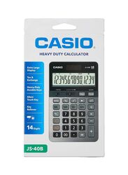 Casio 14-Digits Financial Calculator, JS-40B, Grey/Black