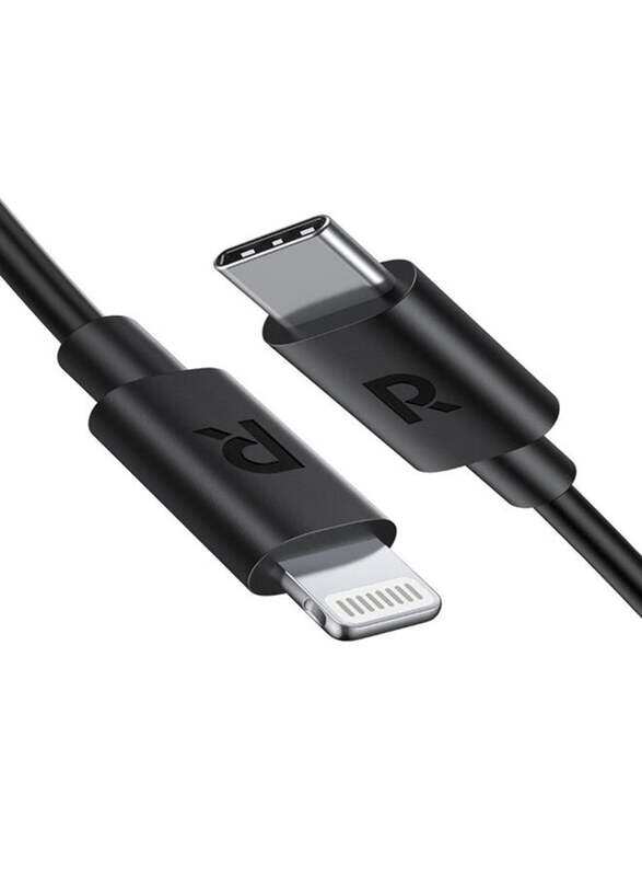 

Rav Power 2-Meter Charging & Data Cable, USB Type-C to Lightning for Apple Devices, RP-CB1020, Black