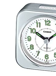 Casio Square Shape Analog Alarm Clock, Silver