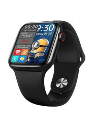 HW16 Split Screen 44mm Smartwatch with Rotating Side Button, Black