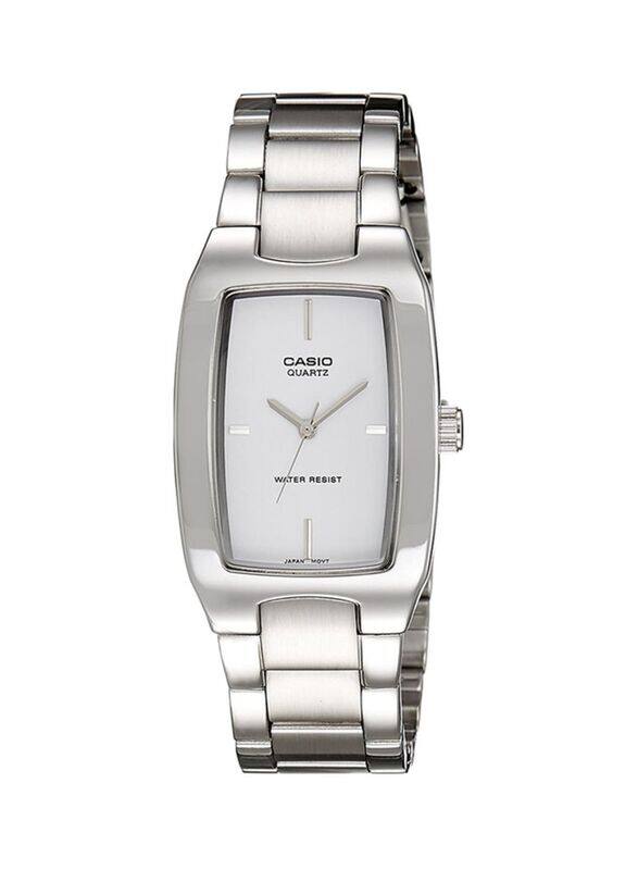 

Casio Enticer Analog Watch for Men with Stainless Steel Band, Splash Resistant, MTP-1165A-7CDF, Silver/White