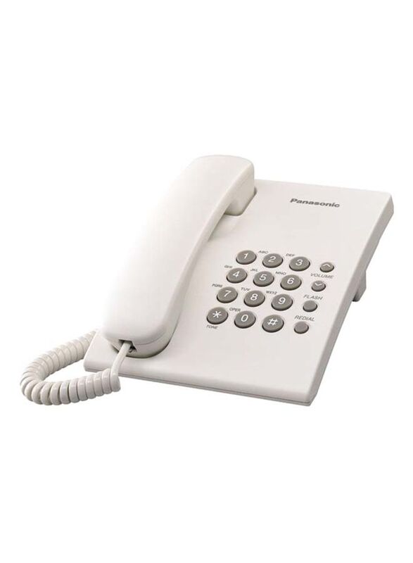 Panasonic Single Line Corded Phone, KX-TS500, White