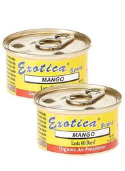 Exotica 2-Piece Mango Scent Organic Air Freshener, Yellow