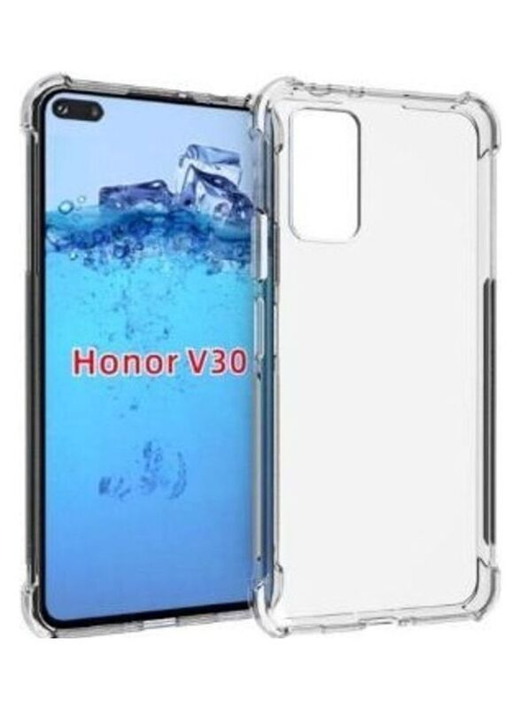 Zolo Huawei Honor V30 Pro Shockproof Slim Soft TPU Silicone Mobile Phone Case Cover, Clear