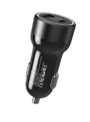 Levore 51W Power Delivery Dual Port Car Charger, LGC121, Black