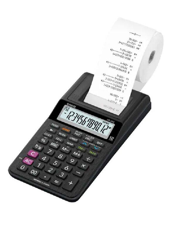 

Casio 12 digit Mini Printing Calculator, HR-8RC, Black