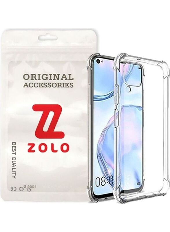 Zolo Huawei P40 Lite Shockproof Slim Soft TPU Silicone Mobile Phone Case Cover, Clear