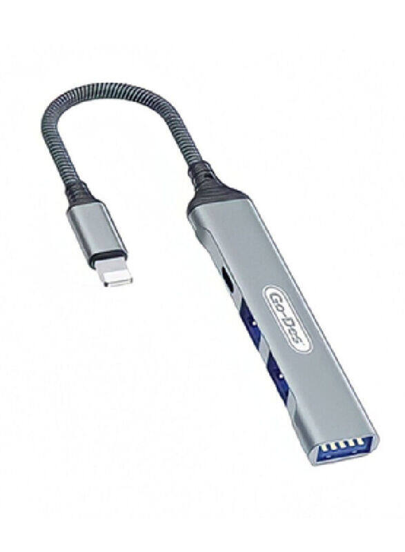 

Go-Des 4-in-1 USB Type C to Multimedia Adapter Docking Station, GD-UC703, Grey